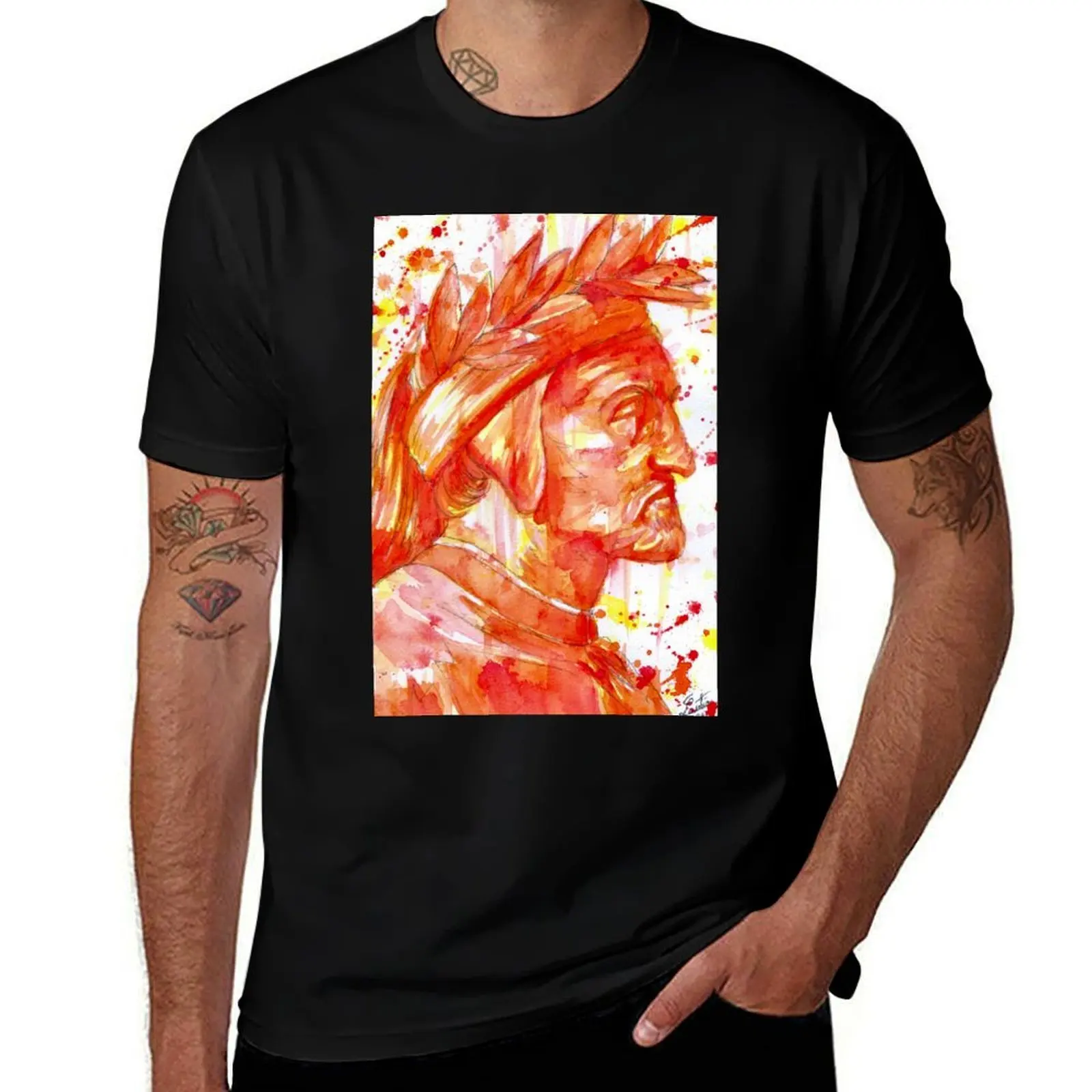 DANTE ALIGHIERI - after RAPHAEL - watercolor portrait T-Shirt Outdoor Working T-Shirt