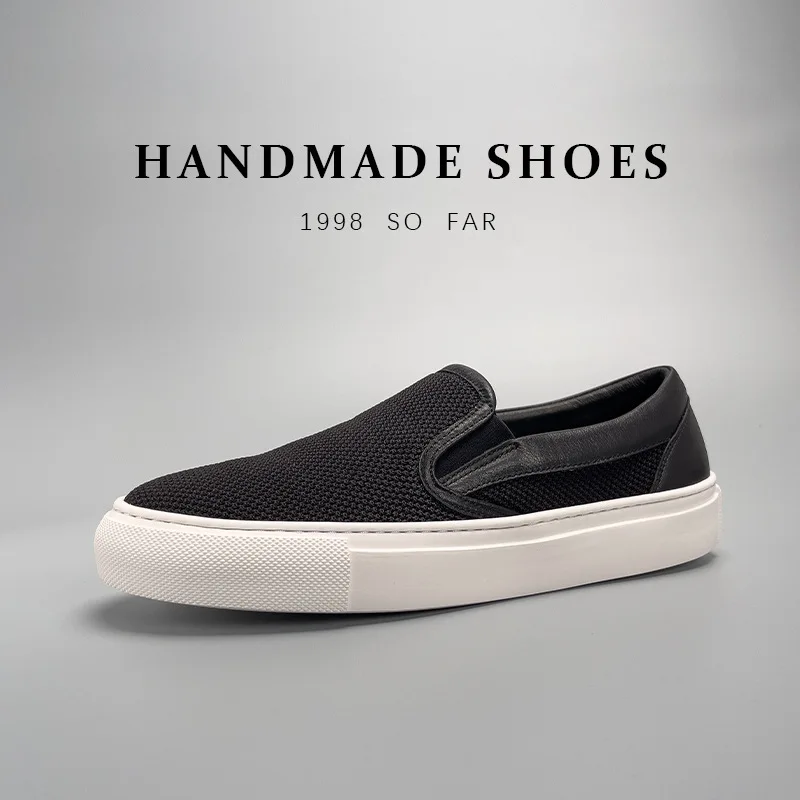 Nieuwe Chinese versie Canvas Ademend Lichtgewicht Casual Veelzijdig Paar Mannen Gedragen Luie Voet Loafer Comfortabele Platte Wandelschoenen