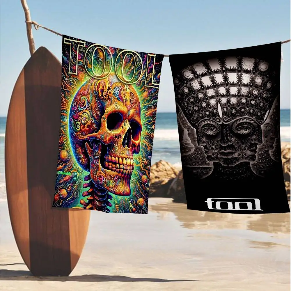 Tool Band Lollapalooza in Texas Anime Beach Swimming Towel Soft Absorbent Washcloth Children's Gifts for Kids Travel Camping Gym