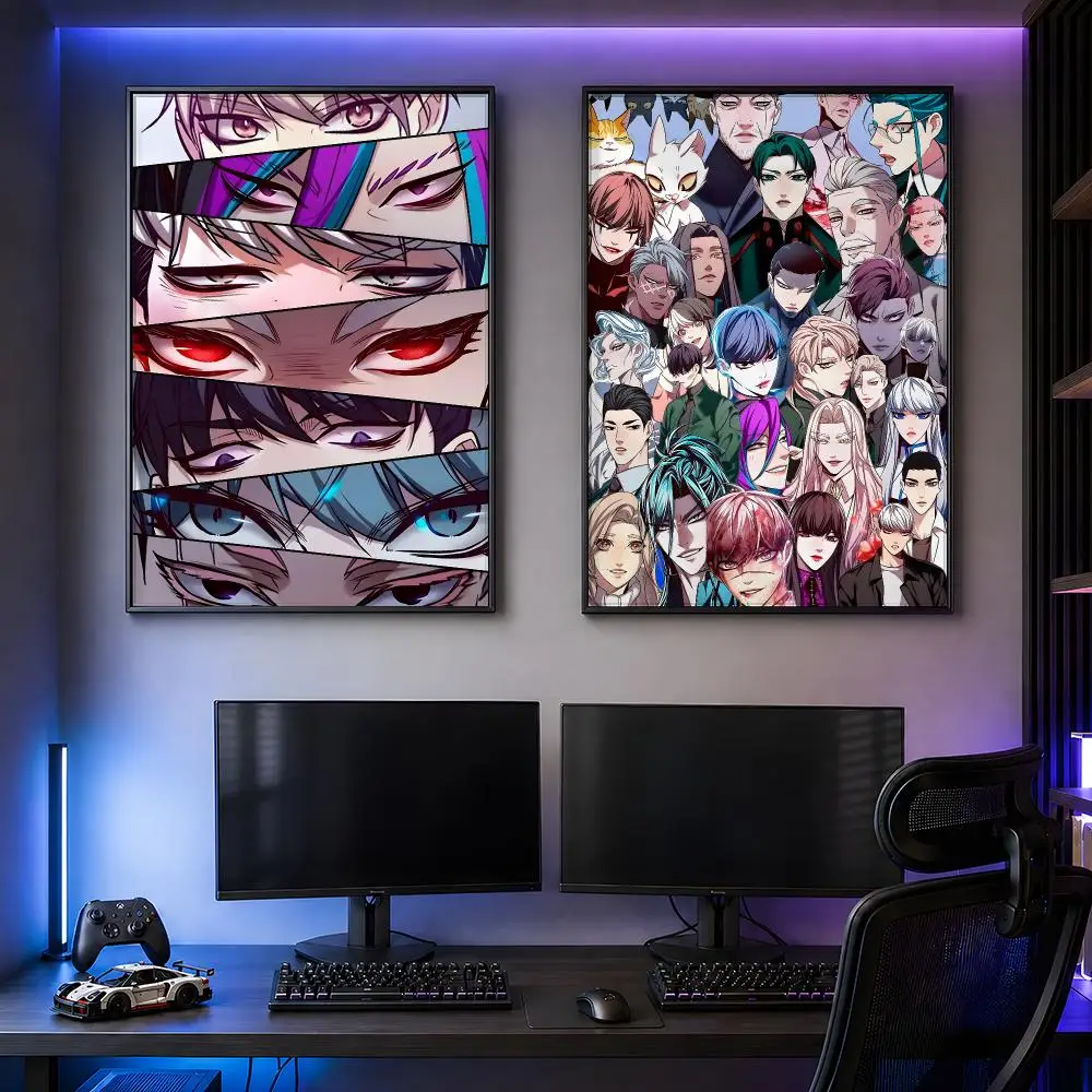 Manhwa Eleceed Jiwoo Seo Kayden Break Poster PP Self Adhesive Decorative HD For Garage Gaming Room Living Room Gift