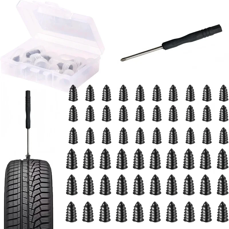 

10/50pcs ScrewsVacuum Tyre Repair Nail Tire Puncture Motorcycle Fitting Set Tubeless Wheel Repair Punctures Kit Patches for Car