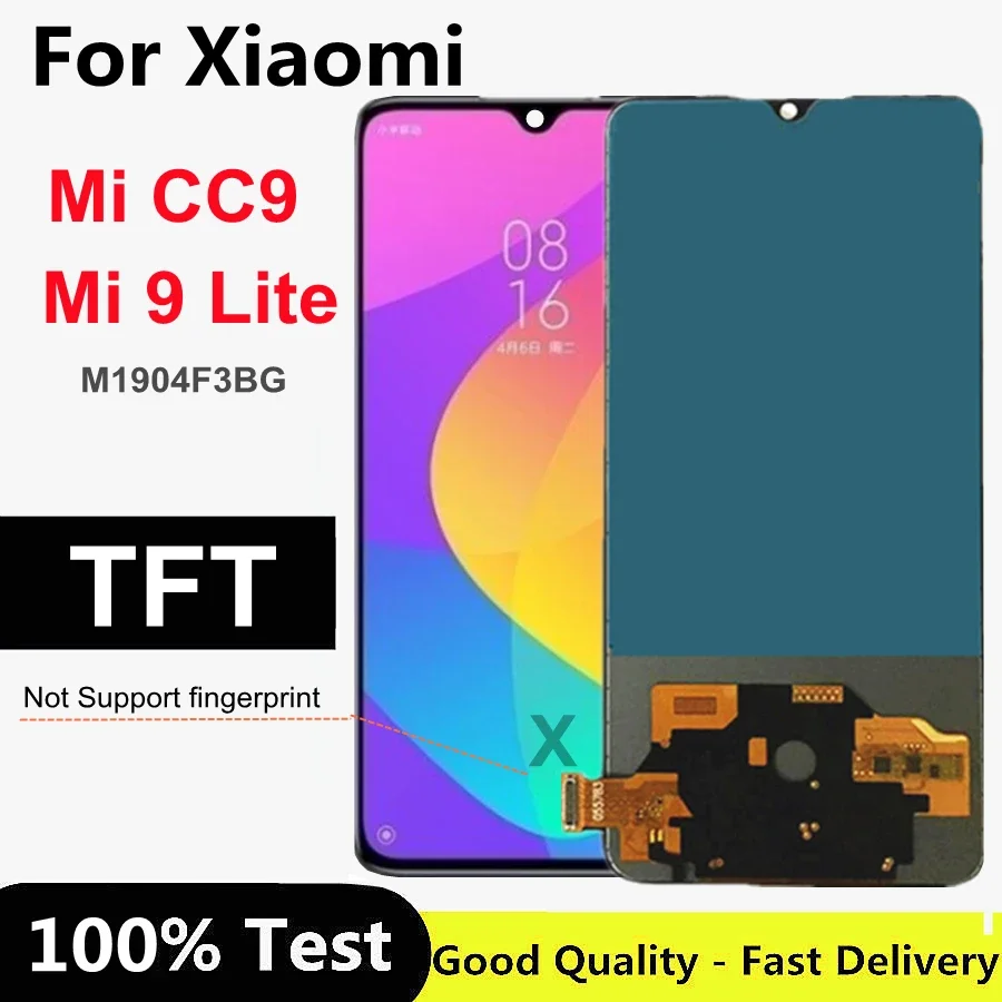 

6,39 TFT для Xiaomi Mi CC9 дисплей cc9 ЖК сенсорный экран дигитайзер в сборе для Xiaomi Mi 9 lite M1904F3BG LCD