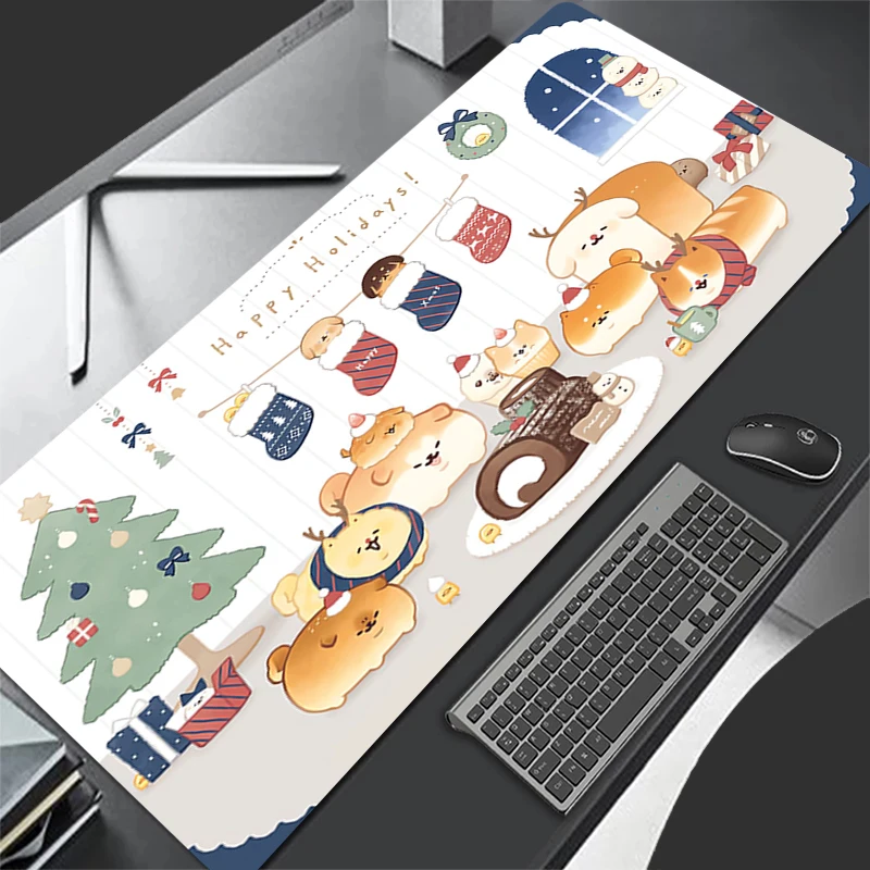 

Mouse pad Large Cute Bread Dog rubber keyboard mouse carpet anti-slip gamer mouse pad laptop coaster PC HD Anime kawaii Mousepad