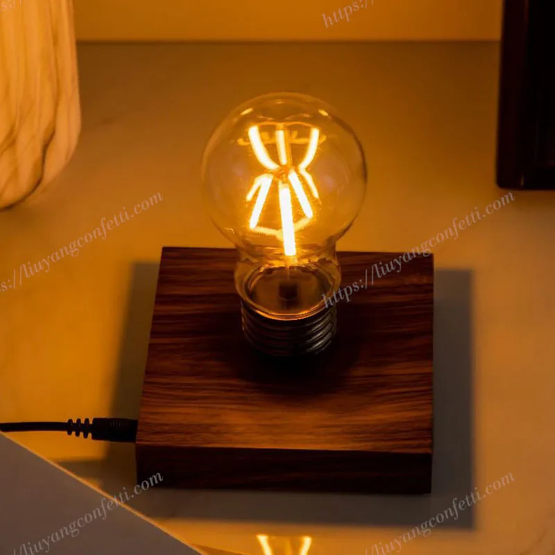 Levitação lâmpada magnética criatividade flutuante vidro led lâmpada de escritório em casa decoração presente aniversário mesa novidade luz da noite