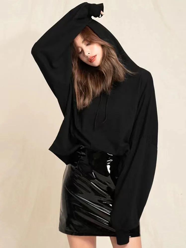 Sexy High Waist PU Mini Skirt Women Wet Look Patent Leather A-line Skirt Ladies Stretch PVC Pencil Skirt Clubwear Custom