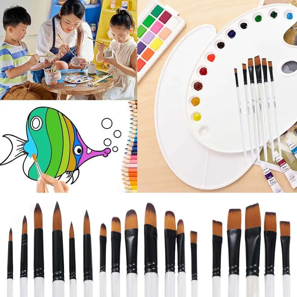 

Кисти для рисования акварелью с деревянной ручкой