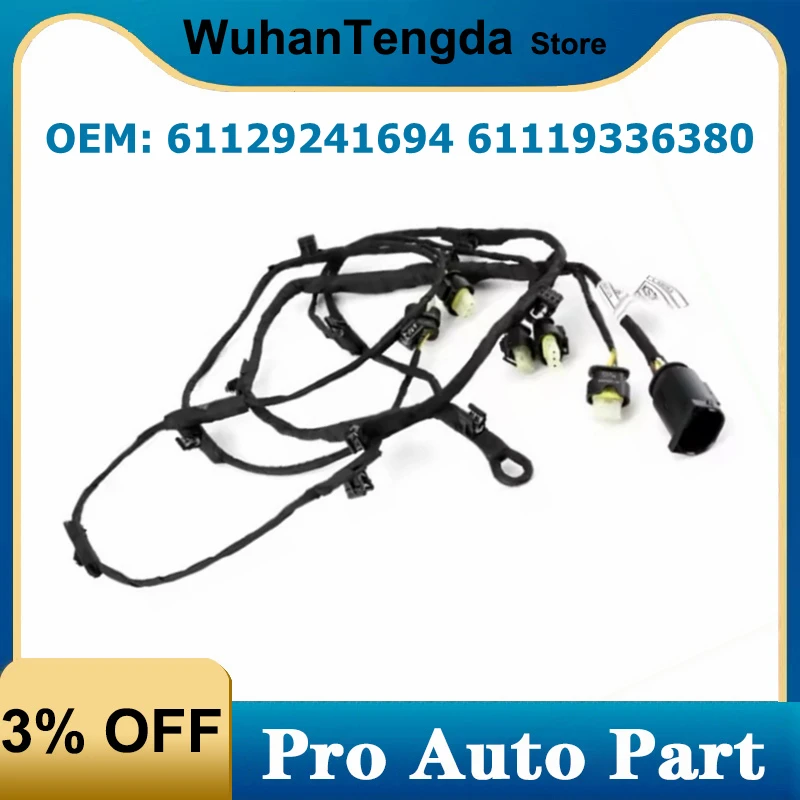 Przedni 61129241694 tylny 61119336380 zderzak czujnik parkowania kable w wiązce dla BMW F10 F01 F02 520i 530i 740i