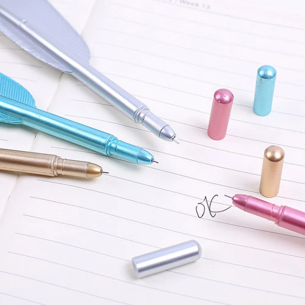 8Pcs Shaped Pens Fashion Gel Ink Pens for Wedding Birthday Gifts Office School Decor Photo Props Artistic