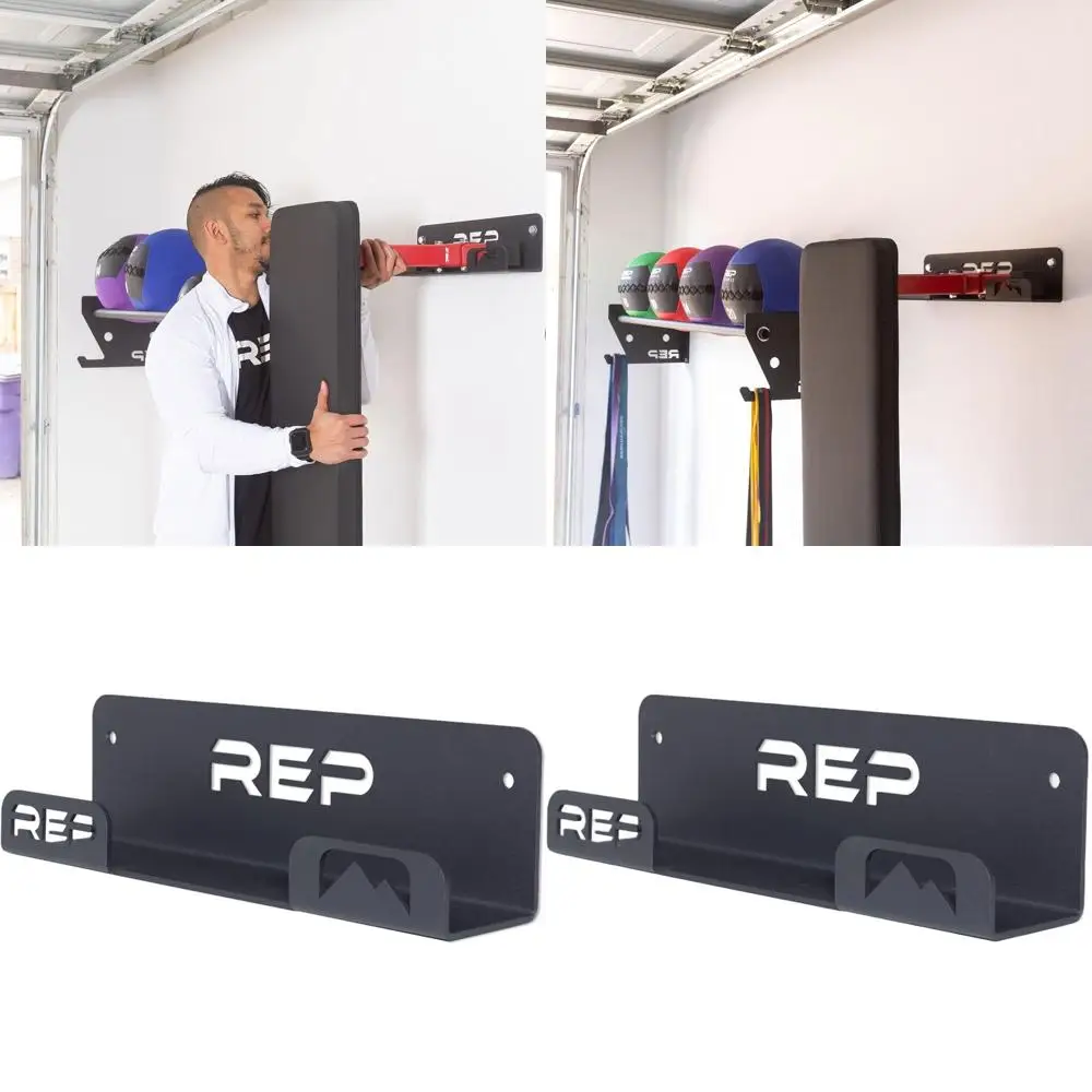 

Fitness Wall-Mounted FB-3000 Bench Hanger - Metal, 100% Metal, Wall Mount, Gym, Storage Hook, Bench Hanger