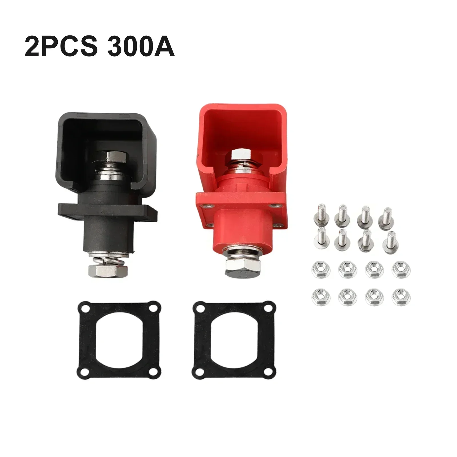 

Battery Connector Black red Terminal Block High IP67 Current Replaceable Sturdy 300A Copper Electrical Lithium