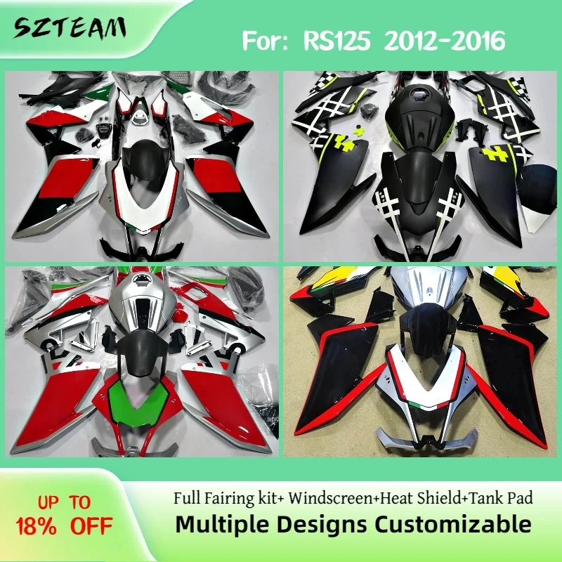 For Aprilia RS125 2012- 2016 Aftermarket ABS Plastic Injection Molded Motorcycle Fairings RS4 125 12-16 Fairing Kit PRO-2