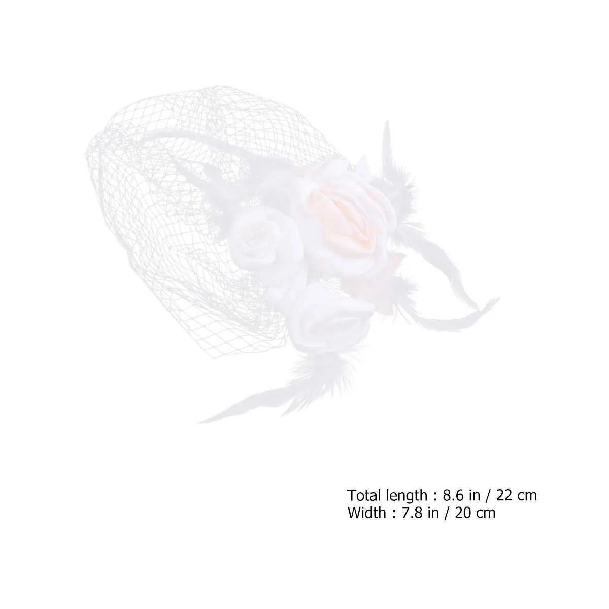 

Flower Veil Covered Face Bridal Wedding Mesh Gauze Veils with Short The Flowers