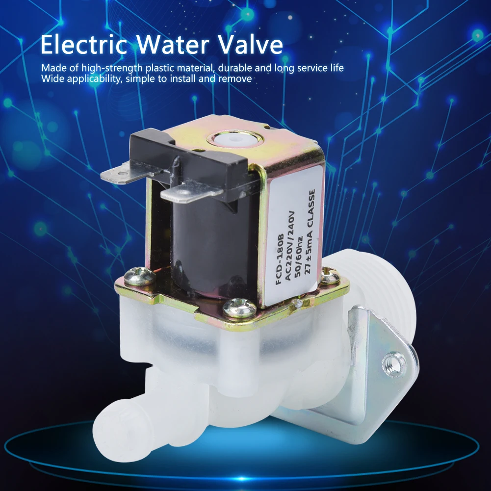 

3/4in Electric Solenoid Valve Inlet 1-Way Plastic Connector for Home Using 220V Electric Solenoid Valve Solenoid Valve