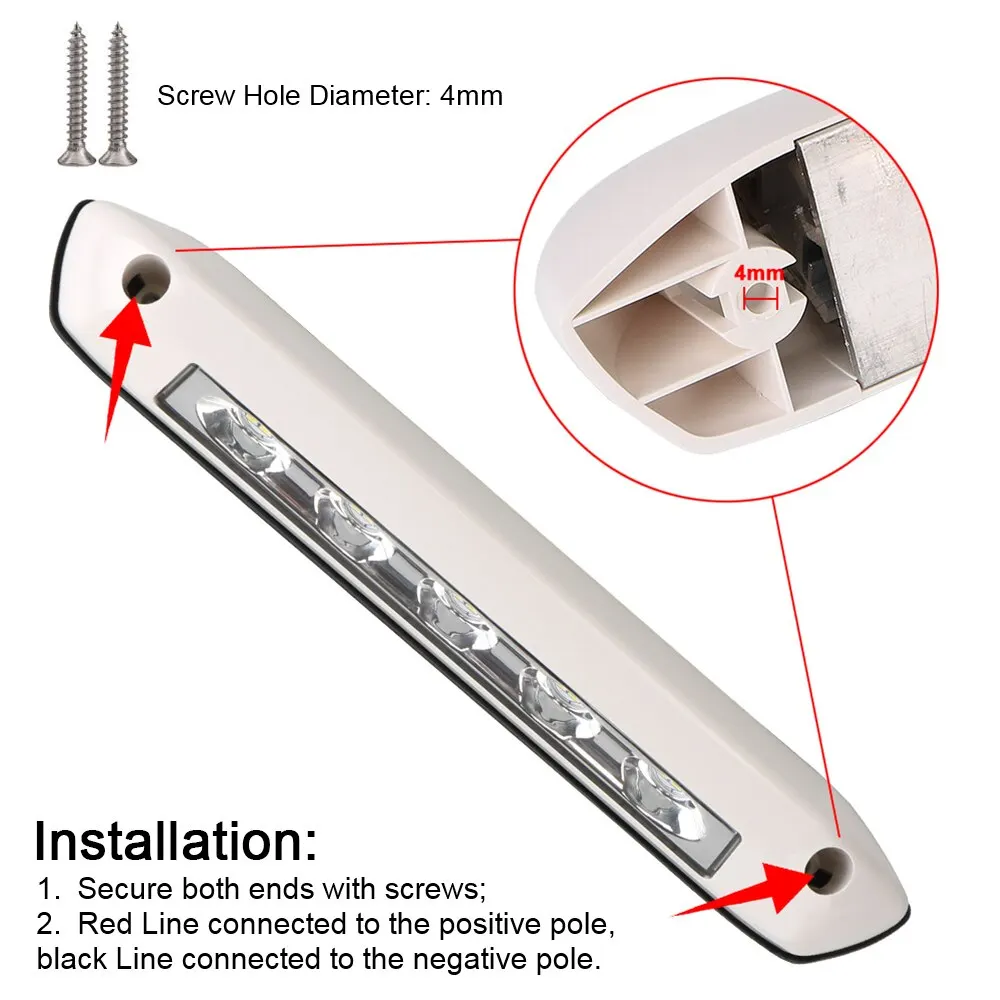 12V/24V RV LED Awning Porch Light Waterproof Motorhome Caravan Van Camper Trailer Wall Lamps