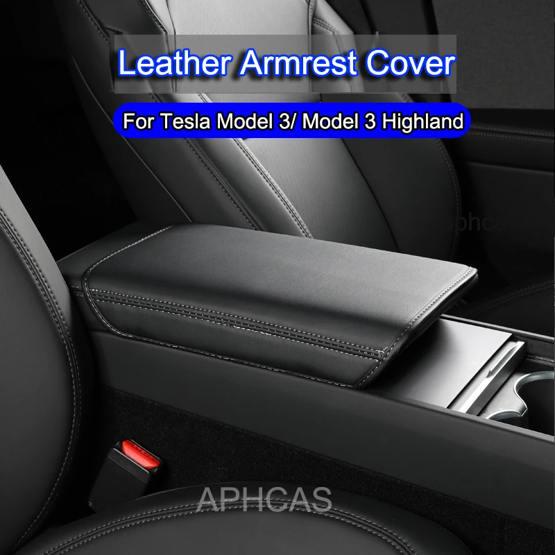 

For Tesla Model 3 Highland﻿ 2024 Car Central Console Arm Rest Panel Pads PU Leather Protector Accessories