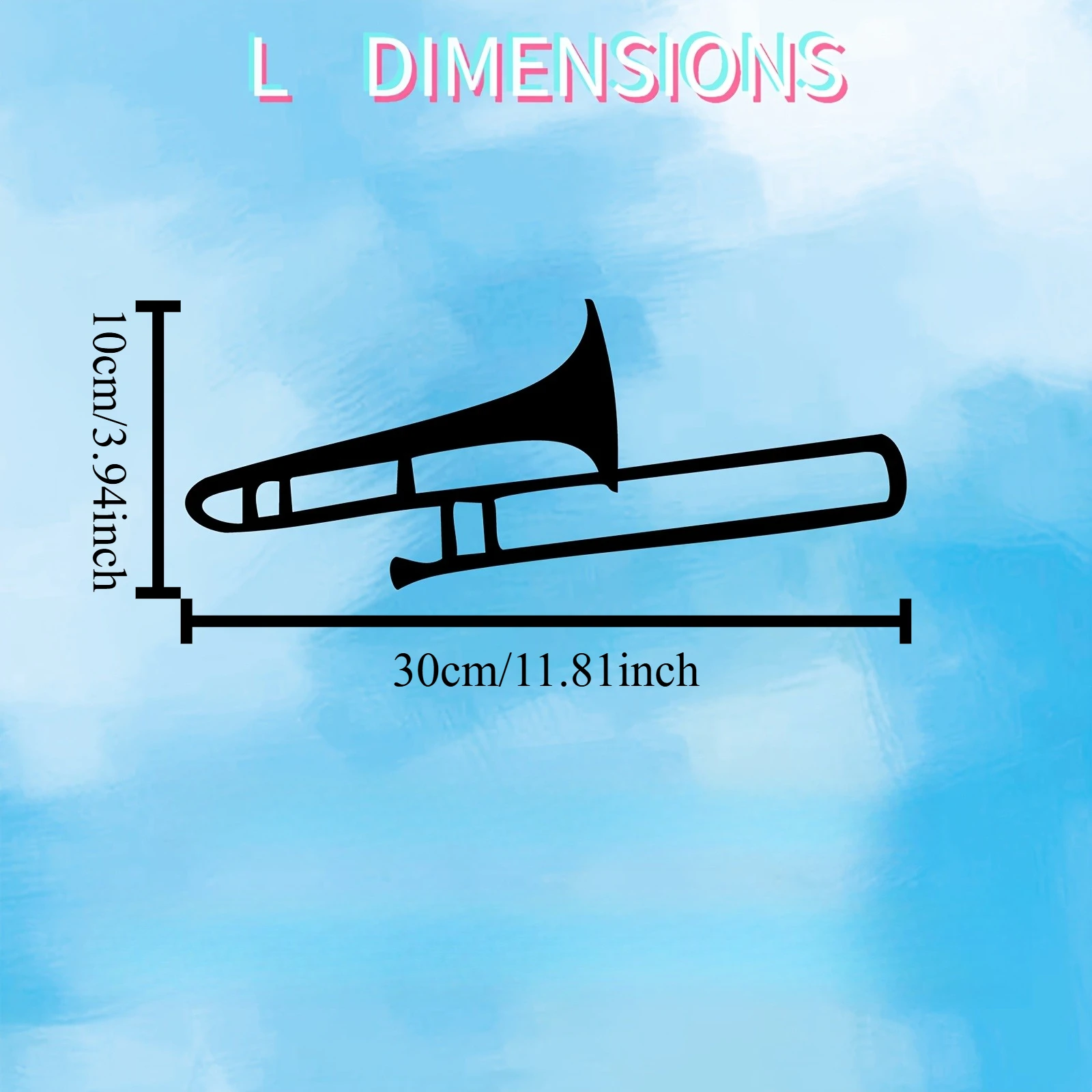 Iron Trombone Sculpture Weathe - Musical Instrument Trombone 评论和价格