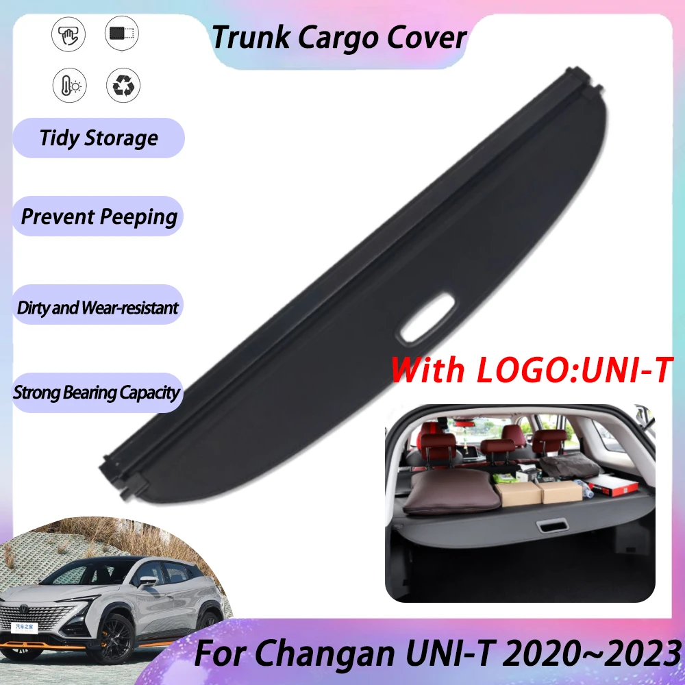 Car Trunk Cargo Cover For Changan UNI-T UNIT UNI T 2020 2021 2022 2023 Accessories Luggage Sorage Curtain Retractable Security