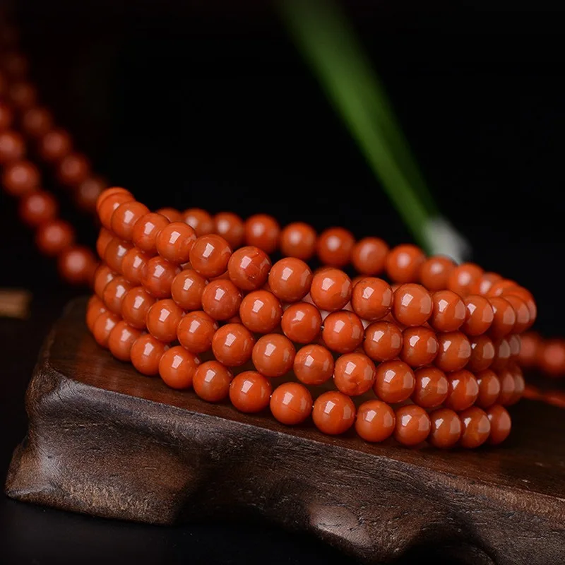 

Southern Red Agate Red Agate Beads Bracelet Liang Shan of Sichuan Province Flame Red Agate Beaded Bracelet Multi-Circle Wholesal