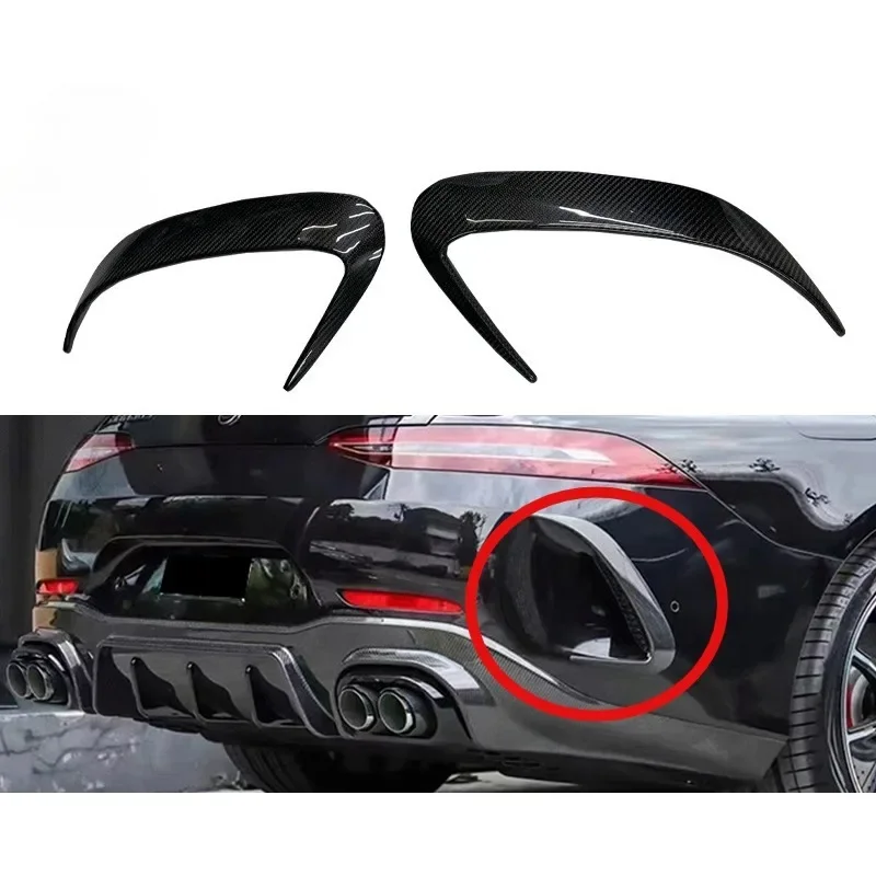 New! Carbon Fiber Rear Bumper Wind Knife BS Style Rear Bumper Car Canard For 2019-IN Mercedes Benz AMG GT63 Body Kits Trim