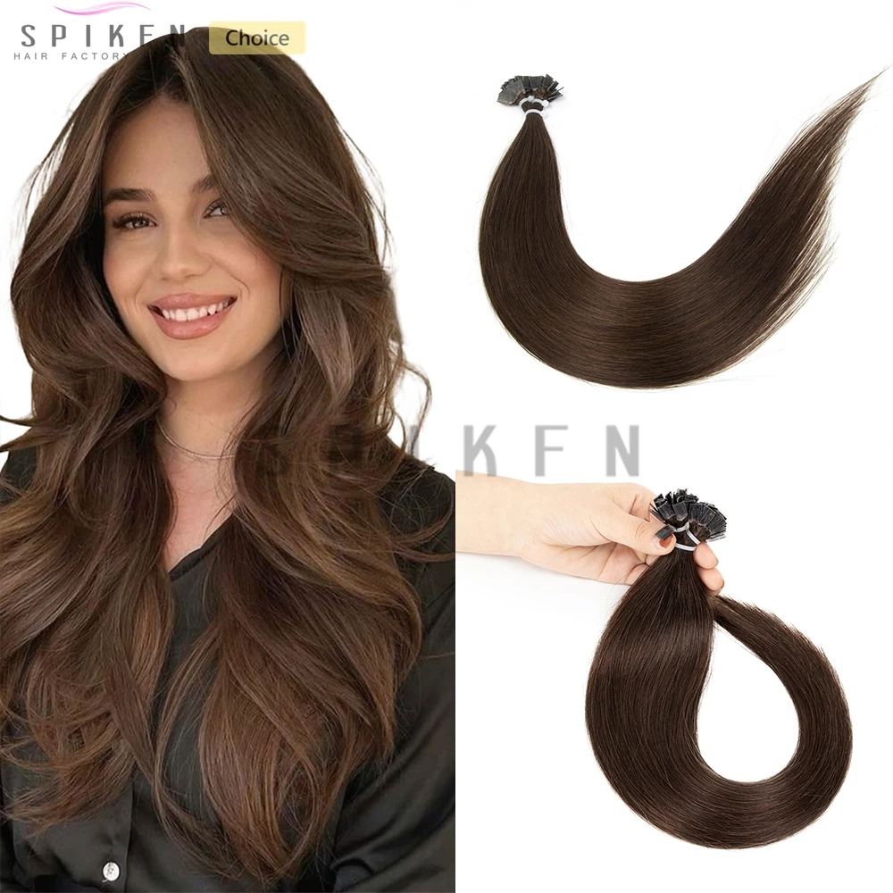 

Наращивание волос плоскими кератиновыми пучками, натуральные прямые волосы, термосварка, кератиновые пучки K-Tip, 30 г