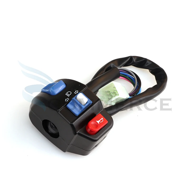 12V Motorcycle 22mm Left & Right Handlebar Control Switch Horn Turn Signal For E-bike Gy6 50cc 125cc 150cc Moped Scooter parts