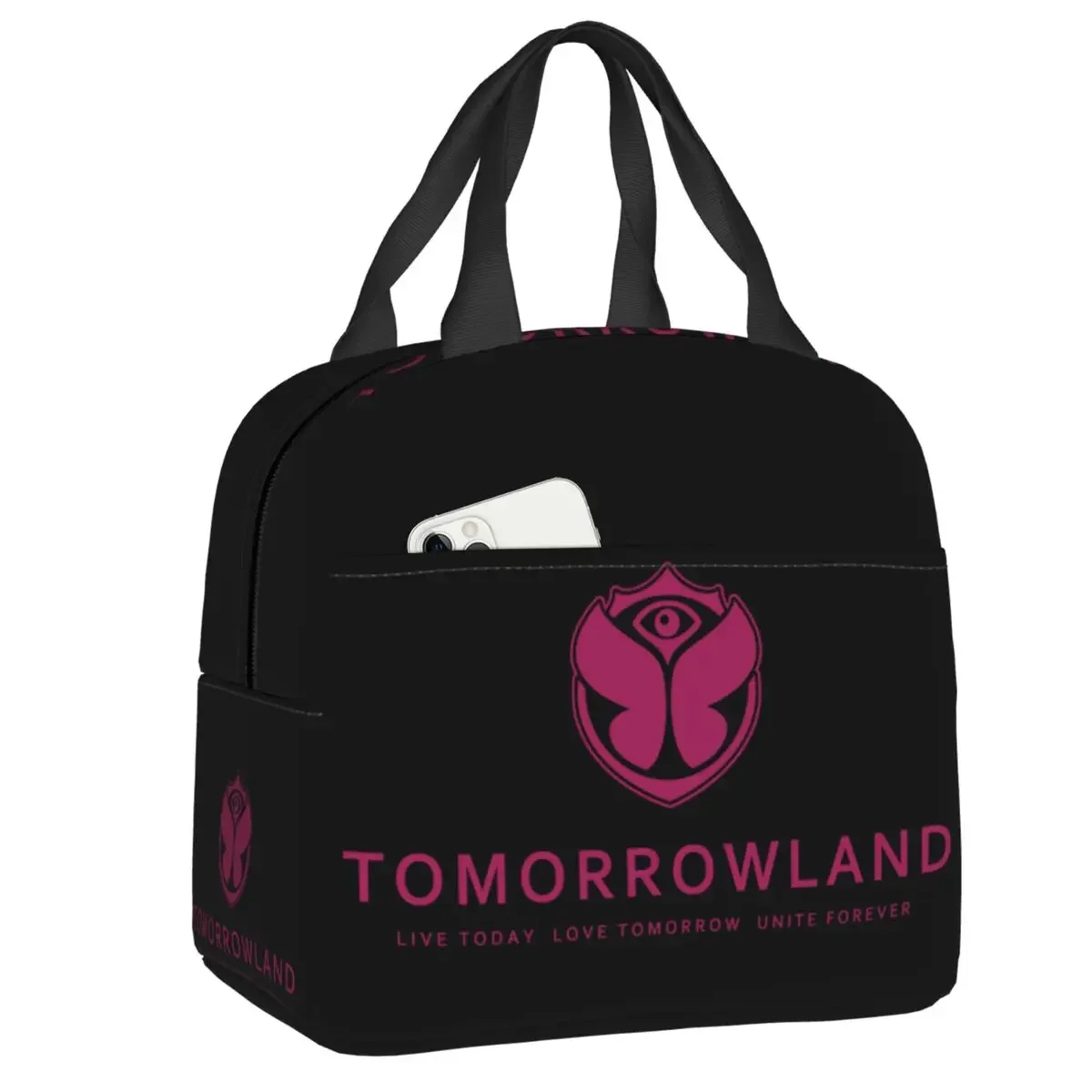 Custom Tomorrowlands Insulated Lunch Bag for Work School Belgian Electronic Dance Music Festival Leakproof Cooler Thermal Box