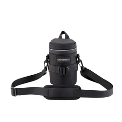 Durable Padded Nylon Protective Camera Lens Pouches With Shoulder Strap
