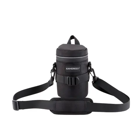 Durable Padded Nylon Protective Camera Lens Pouches With Shoulder Strap