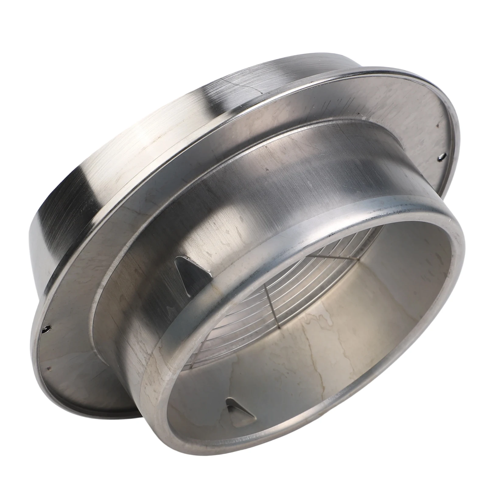 Heavy Duty Stainless Steel Exhaust Vent Duct Cover with Built in Grill and Weather Seal to Block Insects and Minimize Drafts