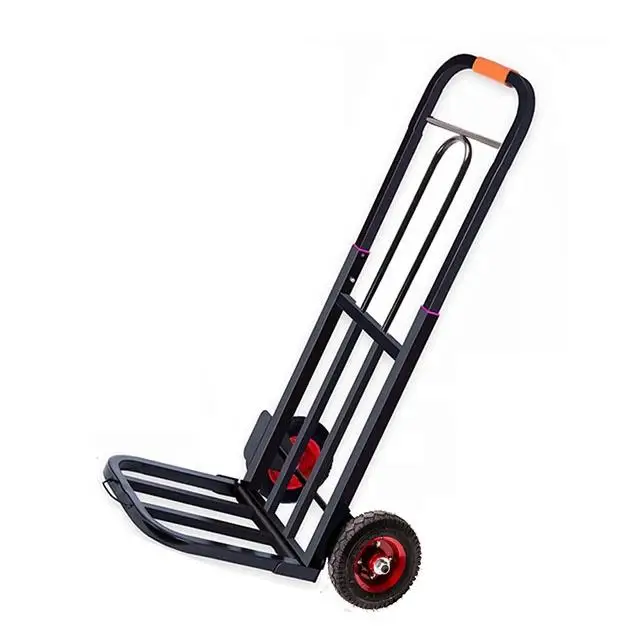 Heavy Duty 4-Wheel Steel Foldable Hand Truck For Household Moving Garden Transport Tools