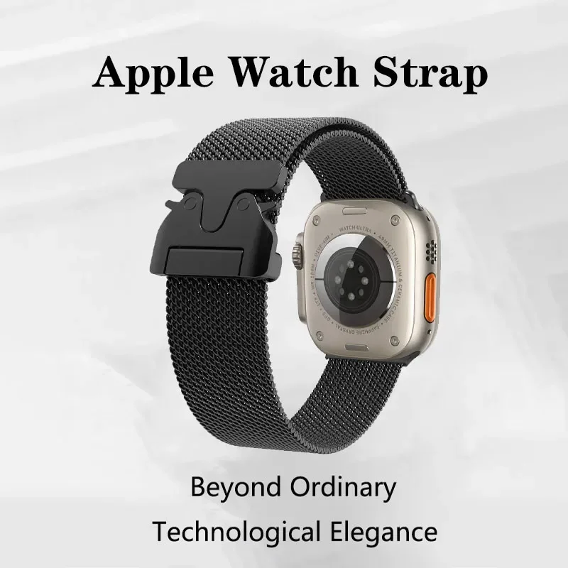 애플 워치용 밀라노 루프 팔찌 스트랩 밴드, 아이워치 시리즈 10, 9, 7, 8, 4, 5, 6, SE, 울트라 2, 46mm, 44mm, 45mm, 41mm, 49mm, 42mm, 40mm