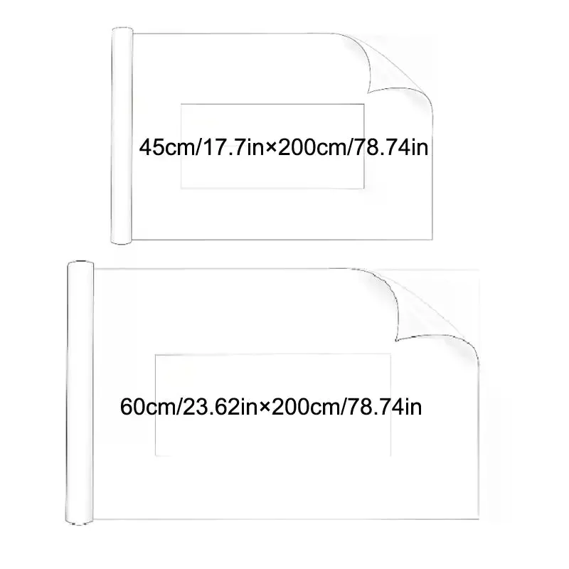 Reusable 45x60CM Electrostatic Whiteboard Sticker Wall Mounted Static Cling Easy Peel for Home School Office