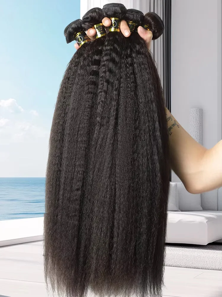 

Kerriebeauty 30-дюймовые странные прямые пучки 100% человеческие волосы необработанные натуральные необработанные черные пучки Remy для наращивания двойные