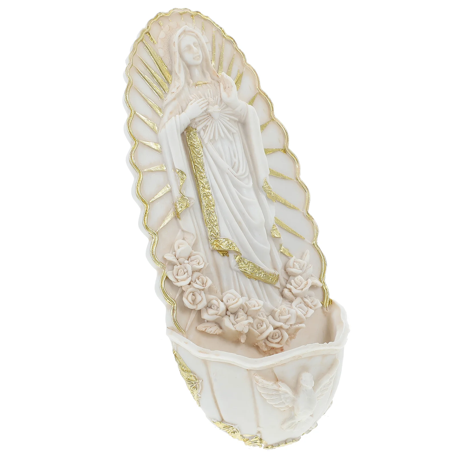 

Household Holy Pool Pendant Wall Hanging Religious Water Font Ceramics Holder Home Decor Hangings