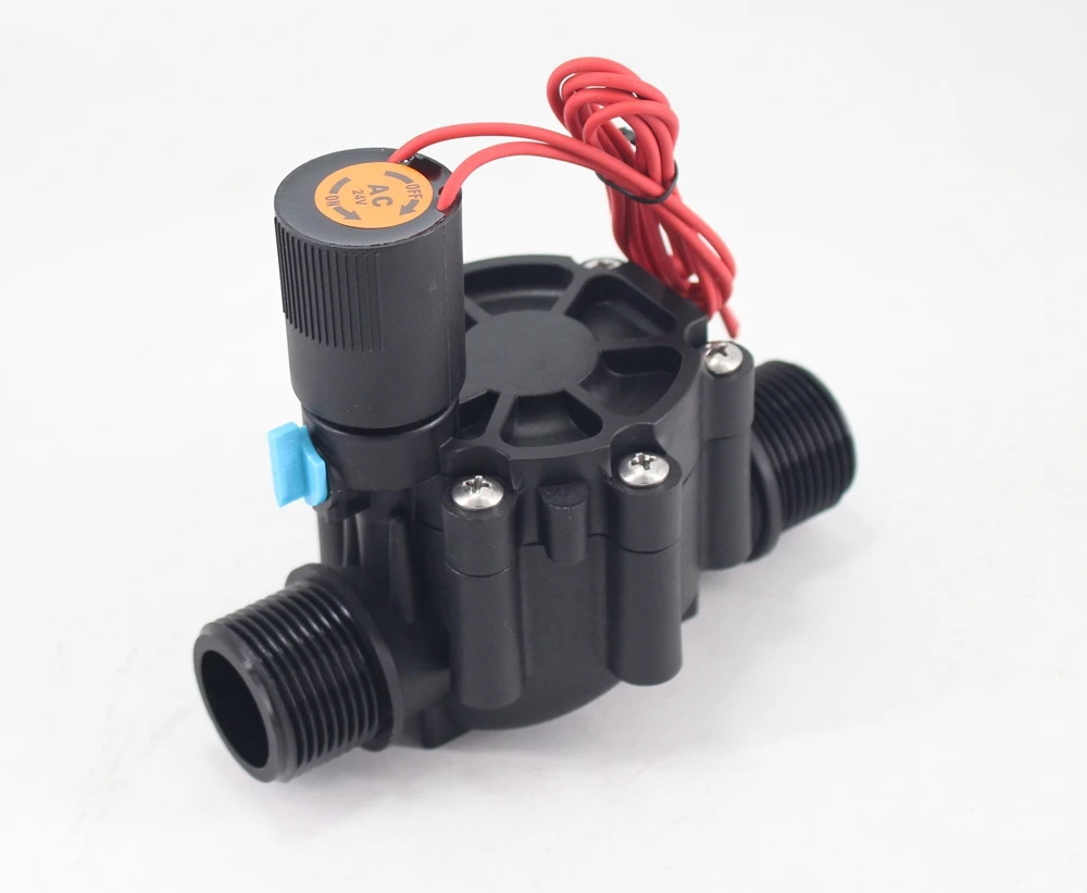 3/4in. male threaded by barb inlet plastic residential irrigation valve AC24V