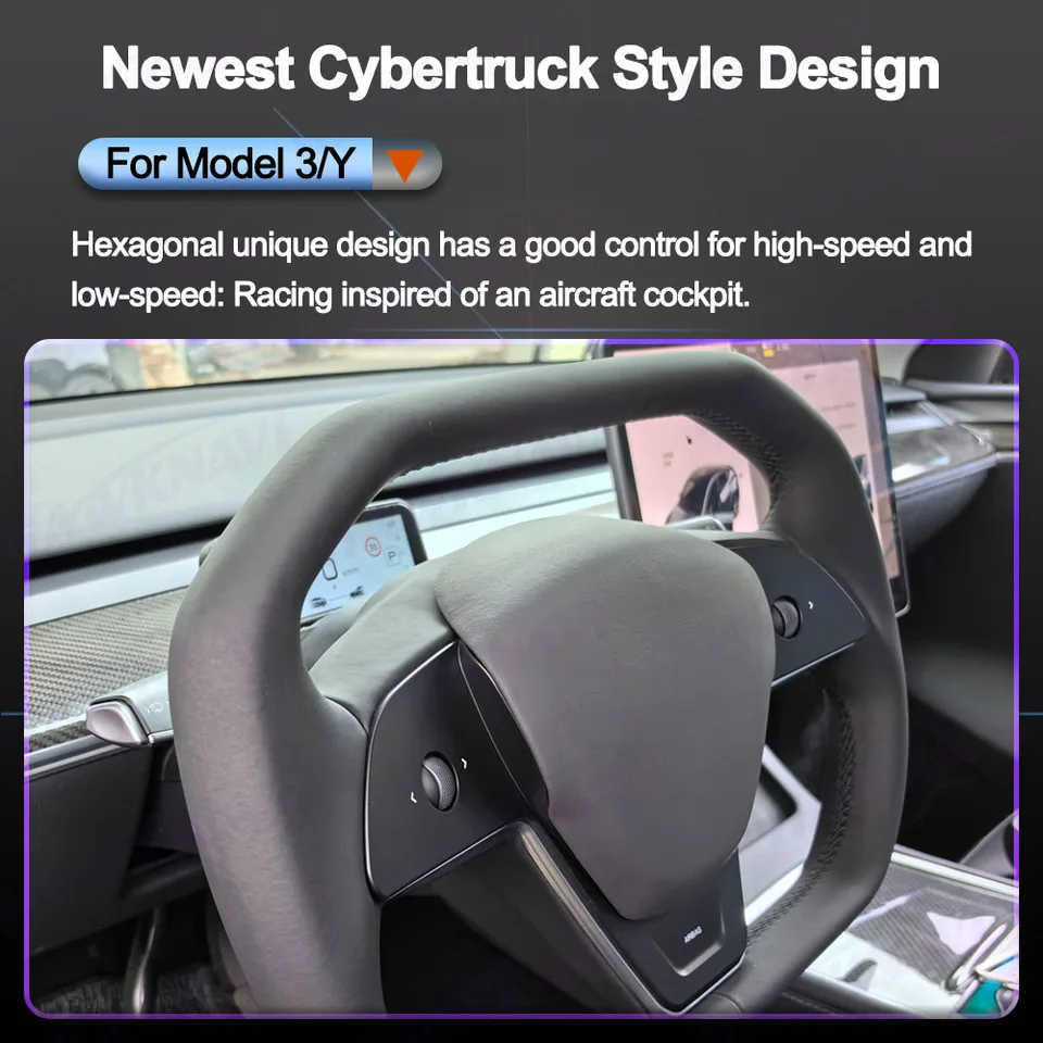 Hawknavi 新スタイル Cybertruck ヨークステアリングホイールテスラ