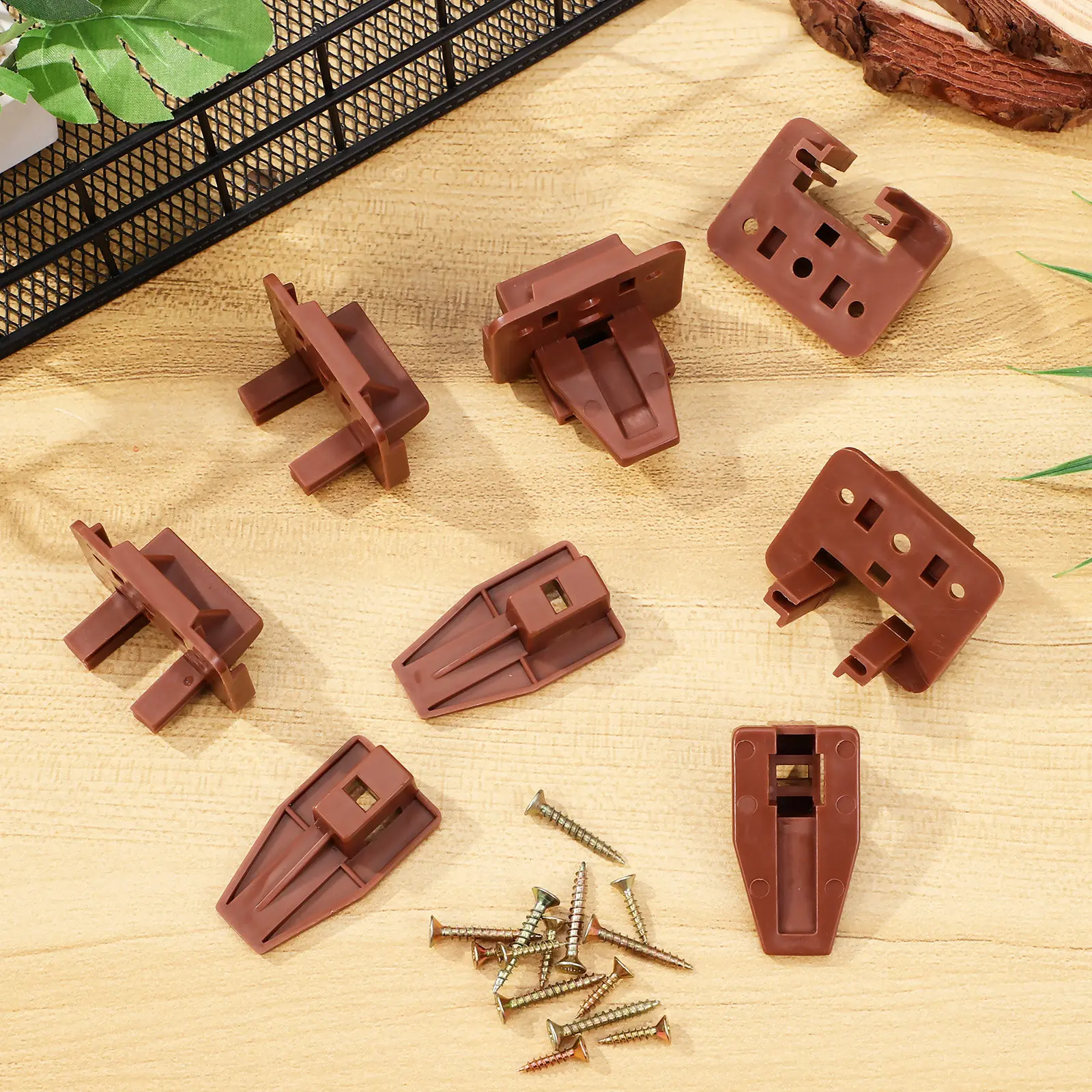 1Set Smooth Gliding Dresser Drawer Slides Plastic Drawer Guides Replacement for Cabinets Dressers Kitchen Furniture Center Mount