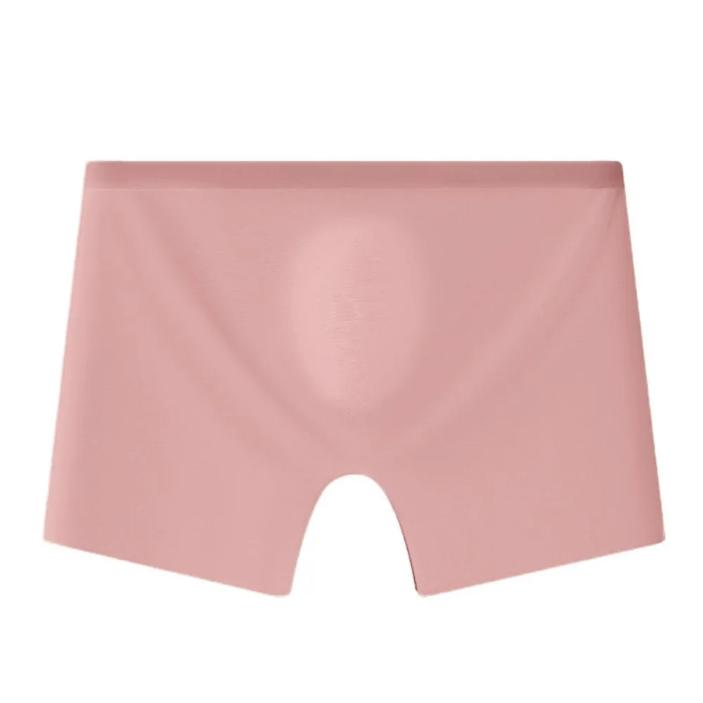 

Solid Color Ultra-thin Boxer Briefs Seamless Quick Dry Cool Feeling Underpants Lingerie Breathable Ice Silk Boxer Briefs Men