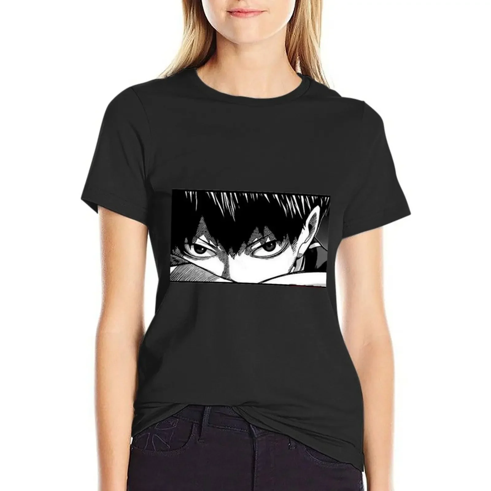 

Футболка Kageyama glance, летние топы в тяжелом весе, футболки с аниме для женщин, упаковка