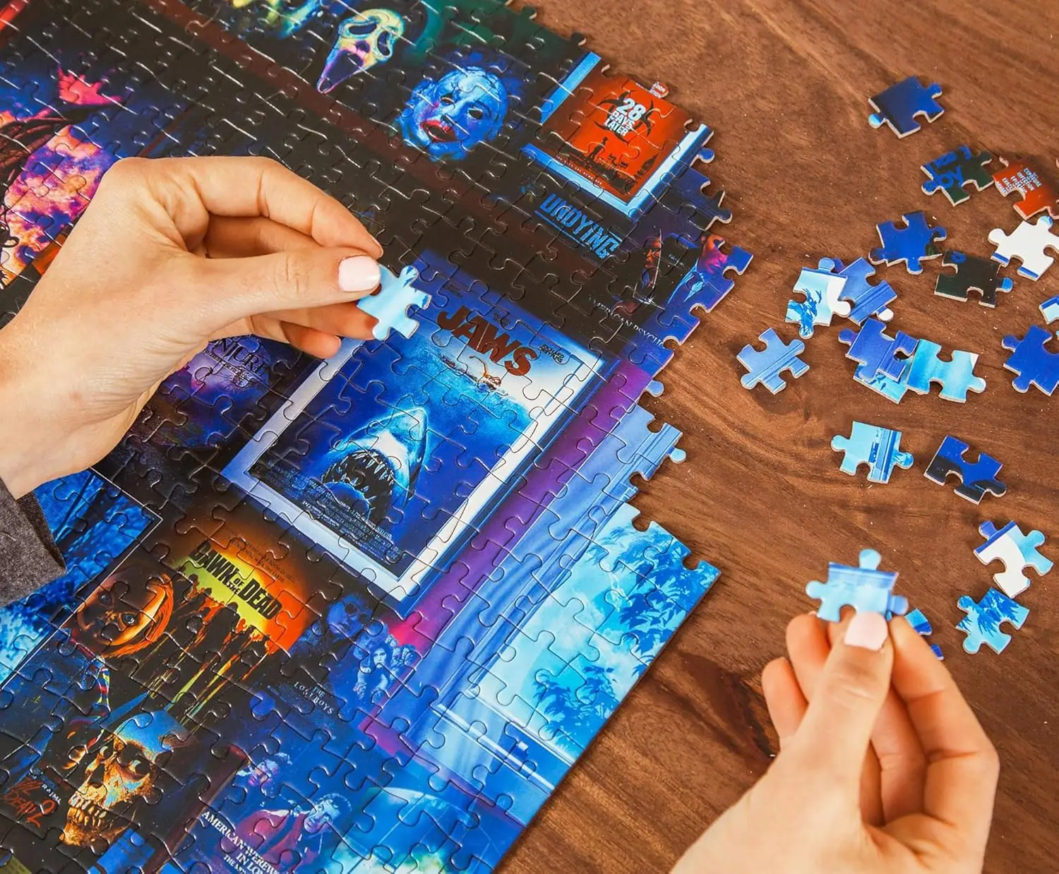 300/500/1000Pcs Wooden Puzzle Horrors and Scary Movies Jigsaw Puzzle for Gameroom Bedroom Livingroom Decor Family Fun Activity