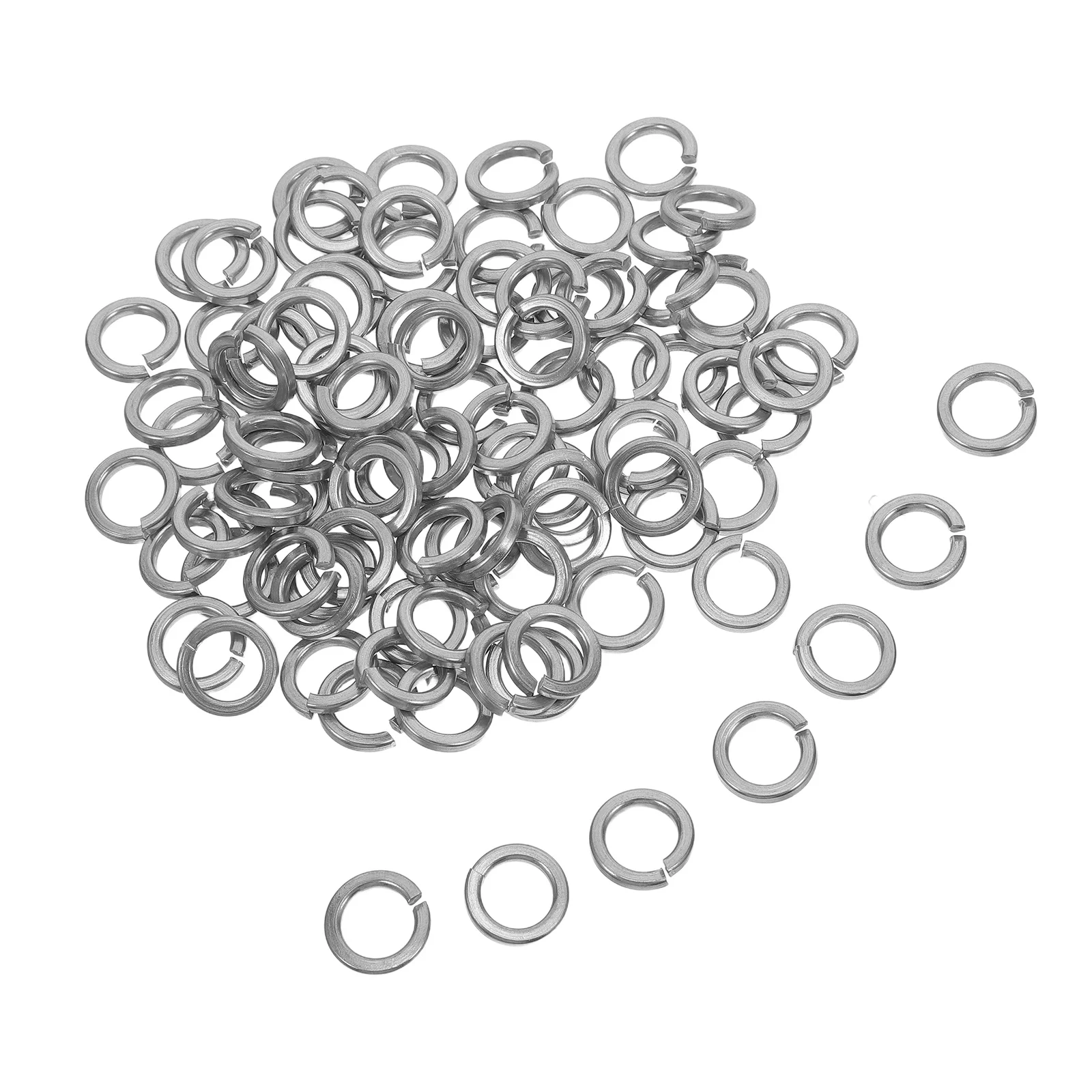 

100Pcs Stainless Steel Split Lock Washers Marine Grade Spring Lock Fasteners Anti-Loosening for Bolts Nuts Screws Vibration
