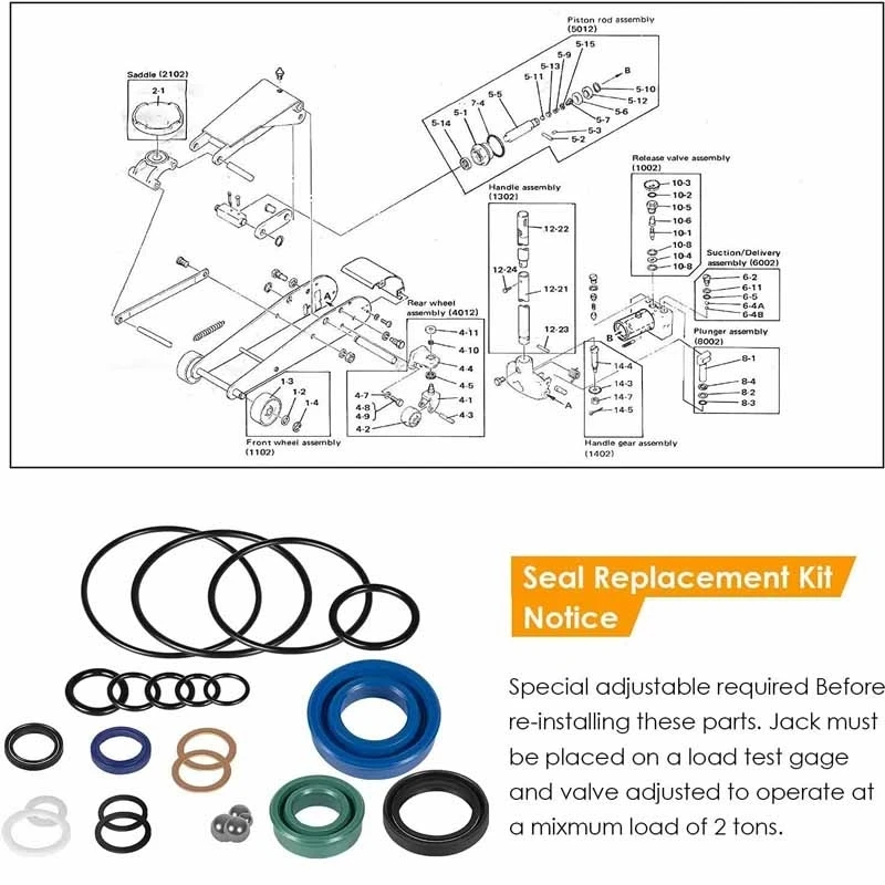 59pcs/set 328.12031 Seal Replacement Kit for Sears Craftsman Hydraulic Floor Jack 2 Ton Jack accessories Sealing Ring