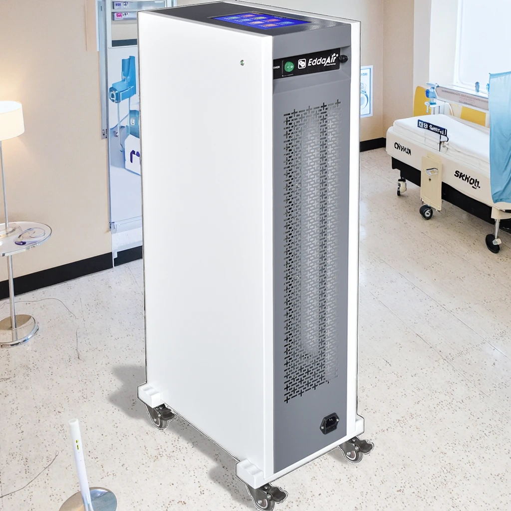 Purifier Smart Touch Screen PM2.5 CADR 1300 50dB Quiet App-Controlled Bipolar Ionization Portable Electric Metal Air