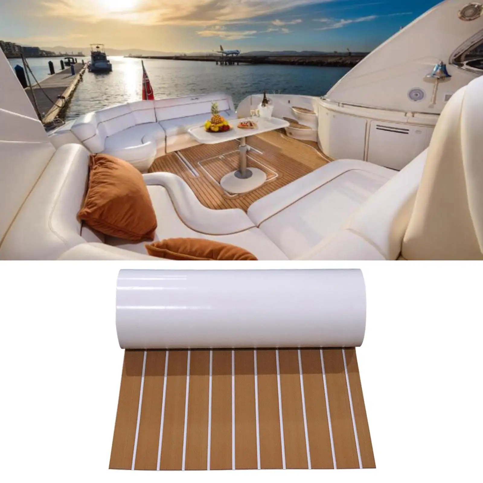 

EVA Foam Faux Teak Sheet for Boat Yacht Marine Flooring Mat Non-Slip Mat Self-