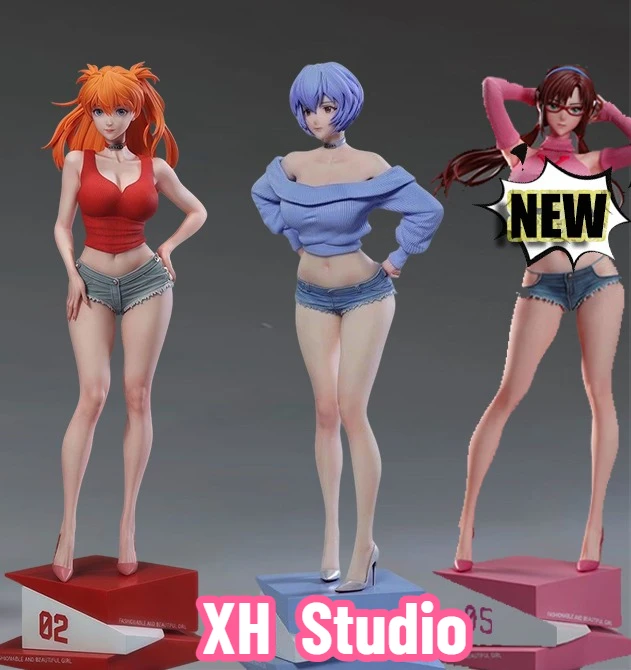 

XH Studio 31 см Летняя серия «Подруги»: Фигурка Аниме Макинами Асука и Аянами Рей, Статуэтка GK, Модель, Настольное Украшение, Коллекционный Подарок