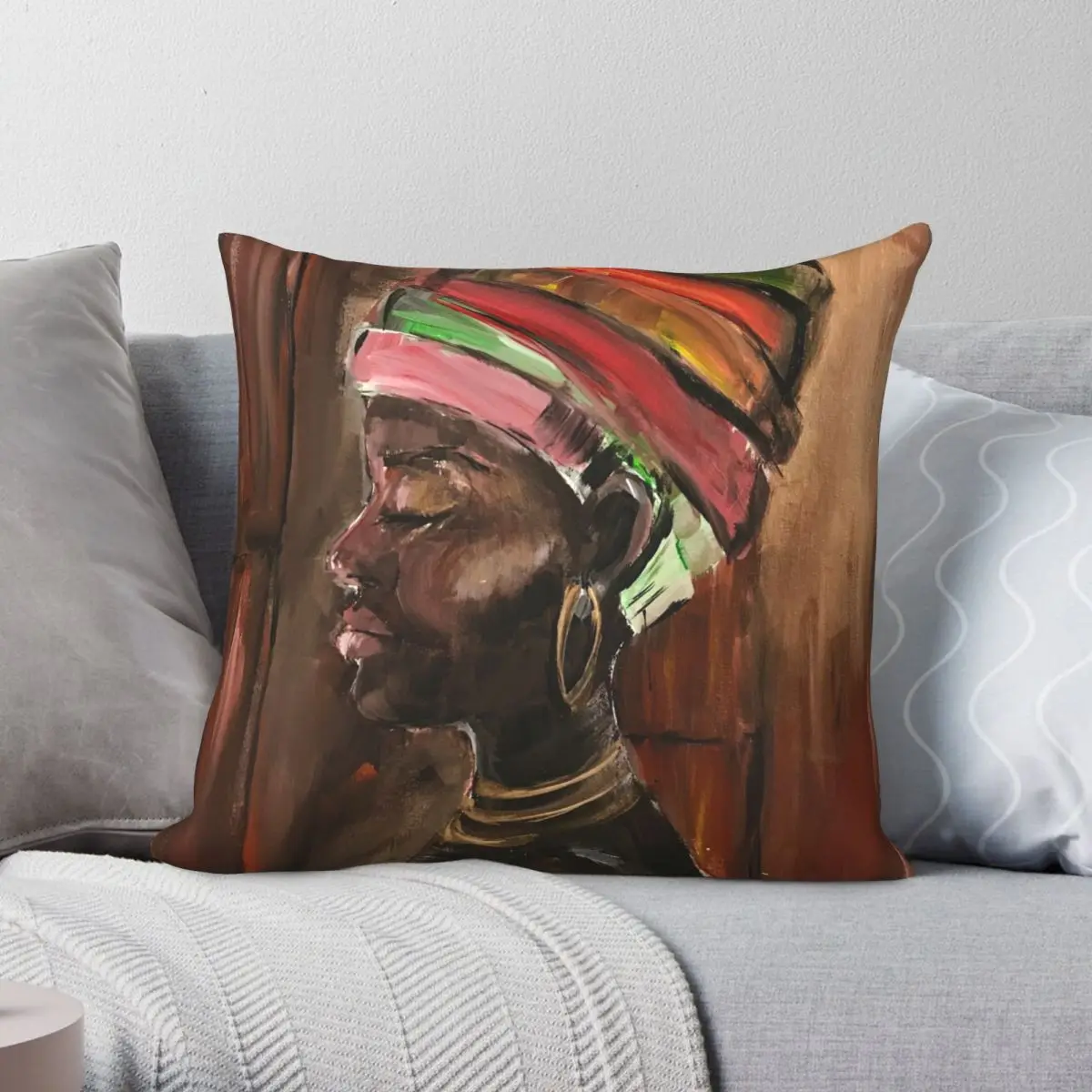 

Africa Square Pillowcase Polyester Linen Velvet Printed Zip Decor Throw Pillow Case Bed Cushion Cover