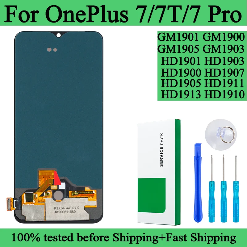 GM1901 HD1901 GM1911 Премиальный ЖК-дисплей для OnePlus 7, сенсорный экран Oneplus 7T, панель дигитайзера в сборе для экрана OnePlus 7 Pro