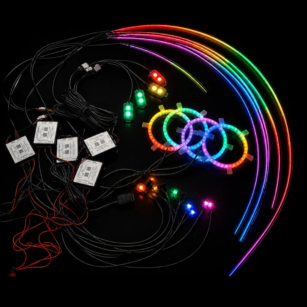2026  High Quality Ambient Light Kit Trim with APP Control & Multiple LED Colors for Car Interior Decoration