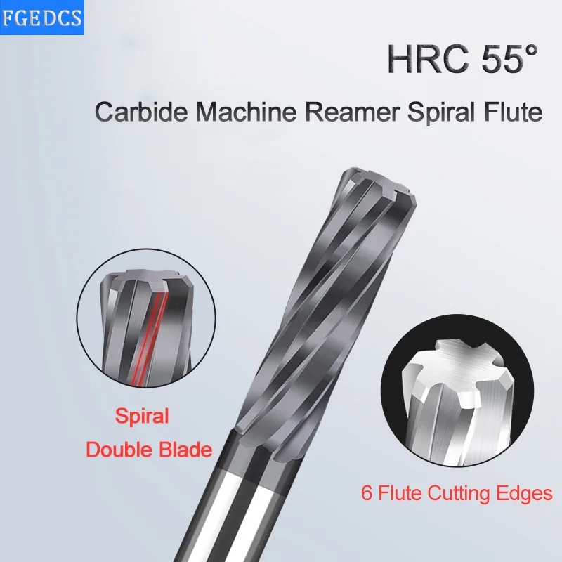 Carbide Machine Reamer Spiral 3.1 3.2 3.4 3.5 3.6 3.7 3.8 3.9 Metal Cutter 4 Flutes CNC Chucking Reamer Cutting Tools Coated