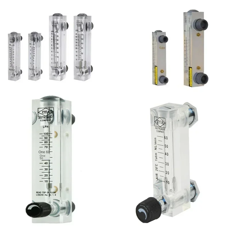 High-Precision Organic Glass Rotor Floater Panel Type Flow Meter Gauge Liquid Water Gas LZM-15T 0.1-2GPM